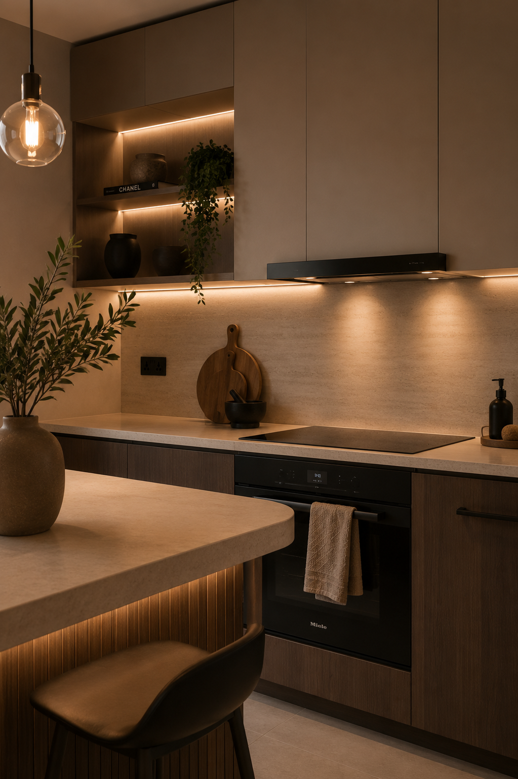 Kitchen — Fitted kitchen with island, Velora II interior